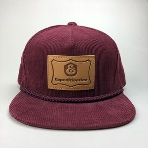 Expedition One SnapBack Hat, Burgundy Corduroy